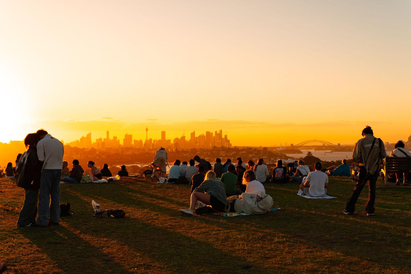 Sunset Gathering over Sydney Skyline