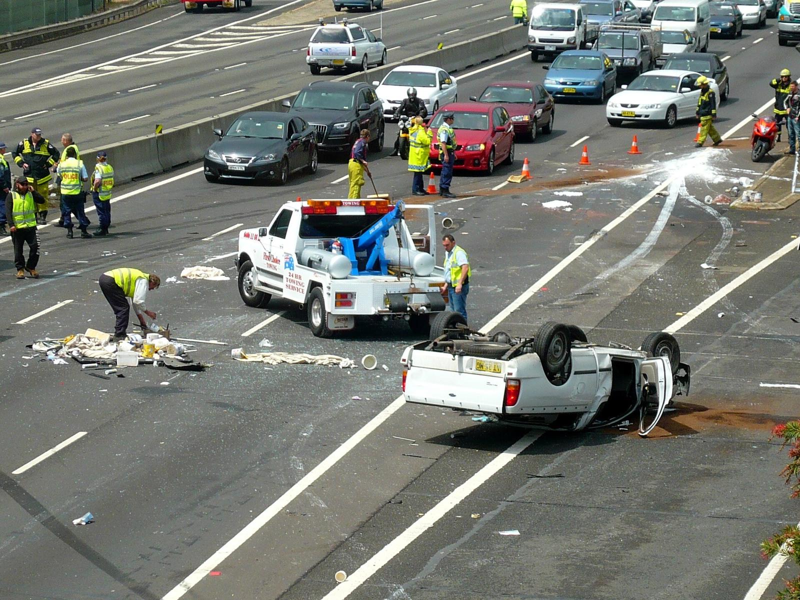 Multi vehicle accident M4 Motorway, Sydney, NSW
