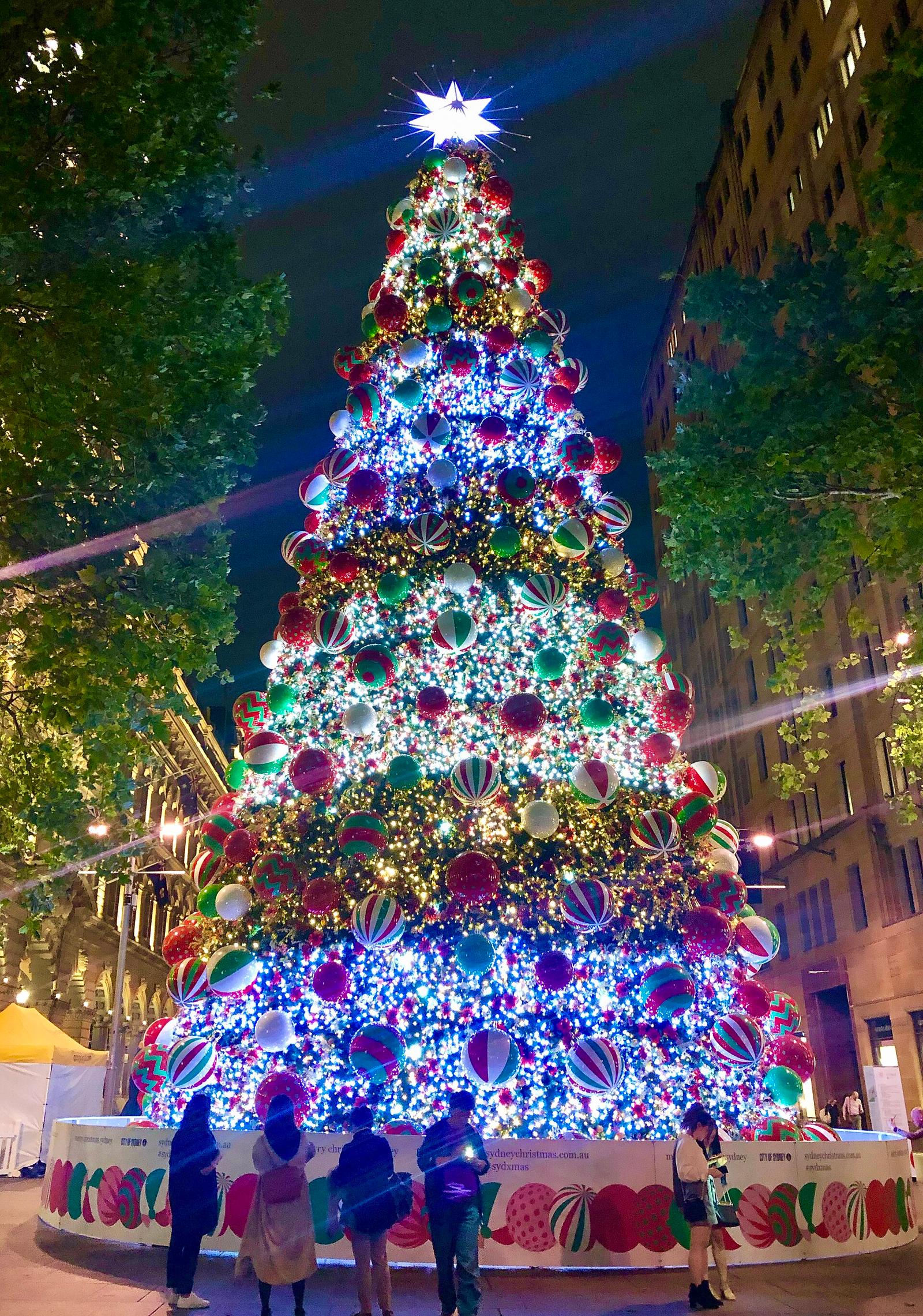 Christmas tree in Martin Place, Sydney, Australia, 2019