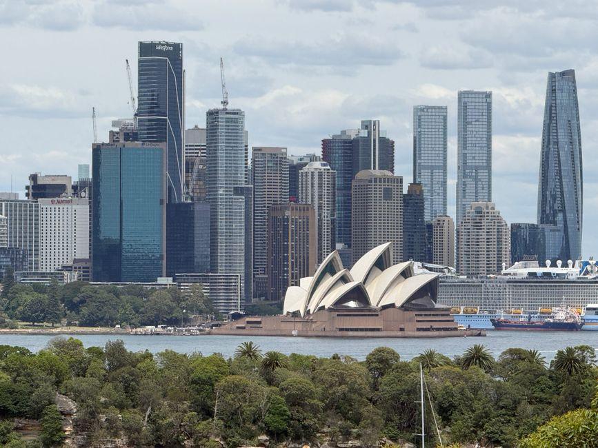 Sydney Opera House at Sunset Skyline View